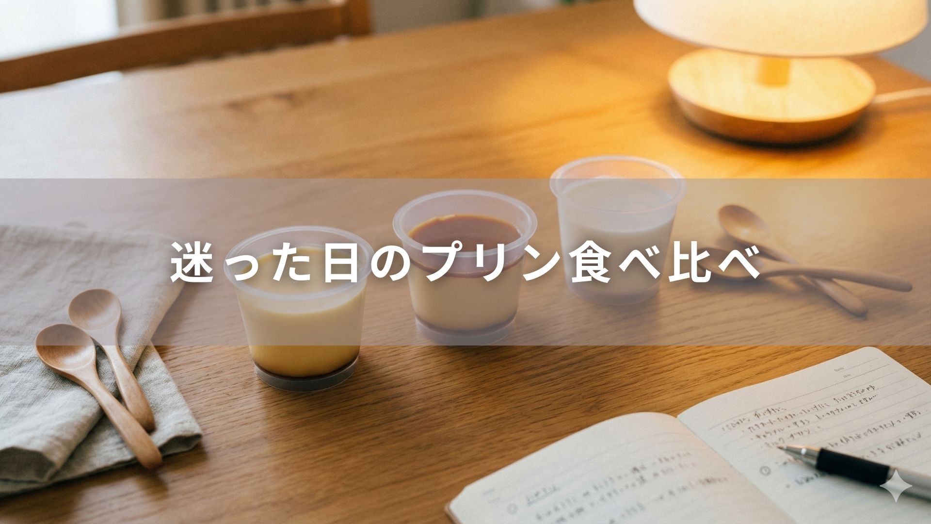 迷った日のプリン食べ比べ